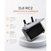 DJI RC2 Kumanda i&ccedil;in Koruyucu Kılıf ve G&uuml;neşlik | Ekran Koruma, Parlama &Ouml;nleyici
