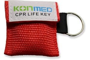 KONMED Lot de 100 protections faciales CPR avec pochette porte-clés