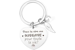 BOMEON Marraine Cadeaux Porte Clef Cadeau Pour Marraine Cadeau Fetes Des Meres Cadeau Marraine Cadeau Parrain Marraine Bapteme