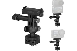 SMALLRIG Kulhuvud med snabbkoppling för DJI Action 6/Nano, med Cold Shoe-uttag och 1/4 tum gänga, dubbla expansionsgränssnitt