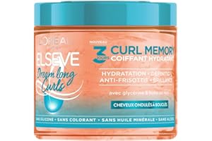 L'OREAL PARIS L’ORÉAL PARIS - Gelée Coiffante Définition Boucles 3 Jours Curl Memory - Cheveux Ondulés à Bouclés - Huile de Ricin & Glycérine Végétale - Sans Silicone - Elseve Dream Long Curls - 400 ml