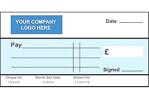 CHICBANNERS Blank Paper Presentation Charity Large 1m Wide x 50cm deep Cheque Check for Photoshoots Gloss Laminated so can be re Used with Write and Wipe Pen