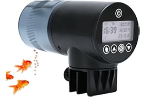 LYCHEE Alimentatore automatico per pesci WIFI per acquario: dispenser automatico per alimenti con timer per acquari, può essere impostato e azionato a distanza, due metodi di installazione, adatto per