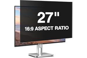 Pozlle 27 Zoll Monitor Blickschutzfolie 16:9 Seitenverhältnis, Anti Blaulichtfilter, Anti Glare Folie, Blickschutzfilter für 27" Bildschirme, Abnehmbare Sichtschutzfolie für Computermonitore