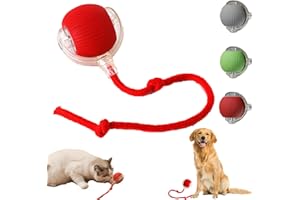 Knubbuf Electric Dog Ball Toy, Interactive Dog Toys, 2024 New Chase Mate Dog Toy, Smart Automatic Rolling Pet Ball, Durable Rolling Ball Dog Toy for Cat, Dog (Red)