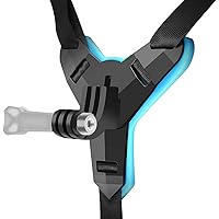 TASLAR Fixing Bracket Motorcycle Helmet Front Chin Holder Integrated Helmet Belt Strap Mount Curved Compatible with GoPro Hero 8 Black /7/6/5/4/3, Session, DJI Osmo Action Camera, YI Action Camera