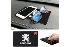 NURCIX Tappetino antiscivolo in PVC auto Supporto telefono cruscotto antiscivolo Adesivo interno per Peugeot 206 307 308 2008 3008 207 208 508 5008 407