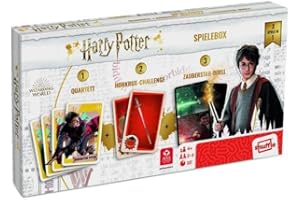 Juego de Cartas tripack Harry Potter. Cartamundi Shuffle. Pack con Tres Barajas y Tres Juegos.