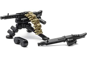 BRICKSSTUFF BrickArms WW2 MG Lafette con MG42 & MG34 | Set di armi personalizzate | Armi compatibili con morsettiera figure