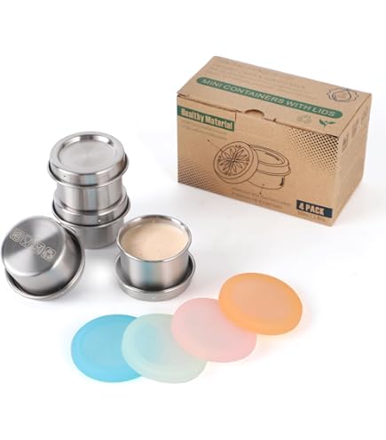 8 Stück Edelstahl-Dressingbehälter, 68 Ml Mit Silikondeckel – Auslaufsicher, Für Lunchbox, Bento & Unterwegs