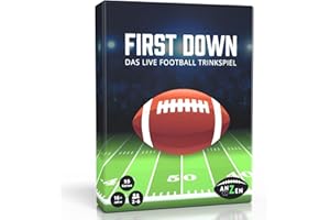ANZEN First DOWN - Das Live Football Trinkspiel | Kartenspiel | passend zu American Football Spielen der NFL inkl. Super Bowl Mitbringsel für Football-Fans und Männer | Partyspiel