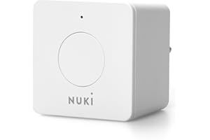 Nuki Bridge, Abrepuertas automático con Bluetooth y WiFi, extensión para el Nuki Smart Lock, cerradura electrónica, acceso remoto, Amazon Alexa, Apple HomeKit, Google Home, blanco
