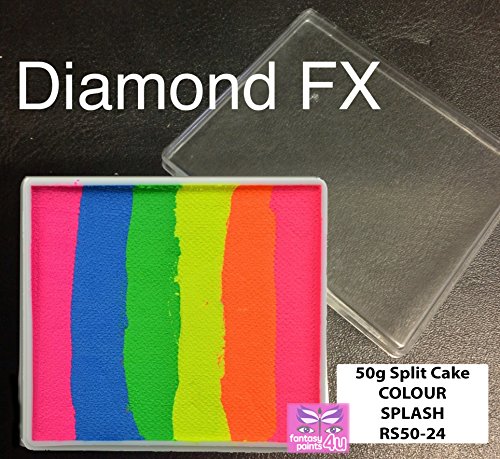Diamond FX 50g Split Cake Face Paint ~ Colour Splash (RS50-24)