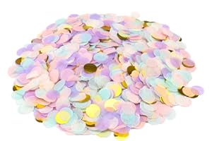 GoldRock 50g Konfetti Lila Gold, ca. 6000 Stück, Luftschlangen Grün, Tischdeko Hochzeit, Confetti Deko Rosegold, Glitzer Bunt Groß, Streudeko Geburtstag Pastell