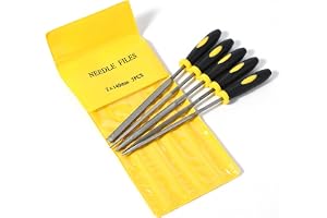 Yosoo Health Gear Guitar Fret Nut -filer, med Handtagsreparationsverktyg Metal Non Slip Rubber Grip End Dressing File Set Pro