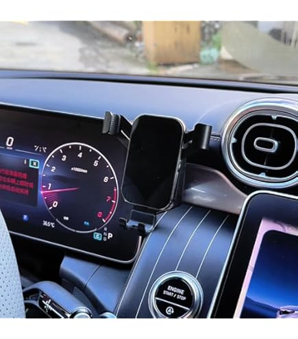 LUNQIN Auto Telefoon Houder Voor Mercedes Benz C Klasse 2019-2021 c260 c200 c300, GLC Klasse 2020-2022 GLC260 GLC300 Auto Accessoires Navigatie Beugel Interieur Decoratie Mobiele Telefoon Mount