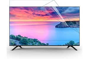 XQHD Blendschutz Tv Entspiegelungsfolie, 47-58 Zoll Tv Entspiegelungsfolie BlendschutzTV-Schutzfolie Anti-StrahlungEinfache Installation,Matte-55in(1221X689) mm