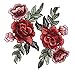Produktbild 2 Stück Rose Blume Stickerei Spitze Aufnher Aufbügler Applikation Iron on Patches Für T-Shirt Jeans Hut Dekor