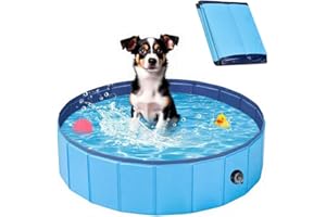 MEISHANG Hundepool,Hundeplanschbecken 80 * 20cm,Faltbarer Pool für Hunde,Tragbare Hundebadewanne,Kleines Planschbecken für Welpen und Kinder