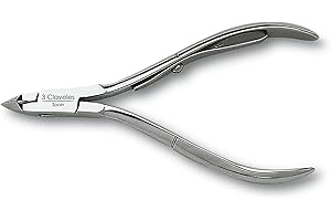 3 Claveles - Alicate Cutícula de 10 cm con Boca Corte de 7 mm