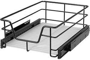 bremermann Teleskopschublade für 40 cm Schrank mit Einlegeboden Küchenschublade (Schwarz)