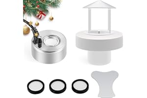 Mxmoonant 350ml/H Fabricante de Niebla ultrasónica DC 24V con Protector contra Salpicaduras de Agua y Flotador para rocalla de Estanque de Acuario (Kit Completo)