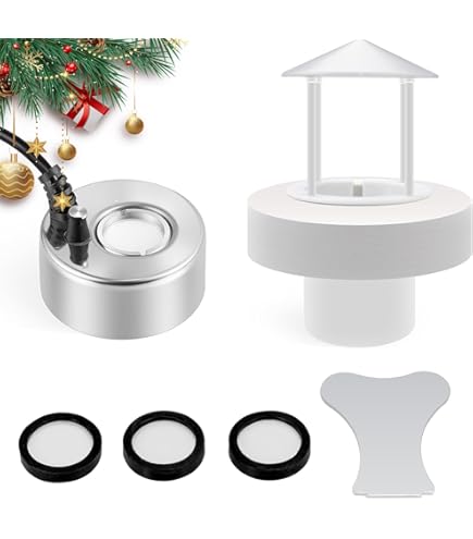 MOGOULUA 6 Head Ultrasonic Mist Maker 5.5L/U with 250W Waterproof Power Device Heavy Mist Maker for Courtyard Humidifier, Pond Mist Maker for Horticulture, Greenhouse Landscape