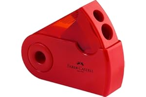 Faber-Castell Sleeve Taille-crayon double à réservoir Spitzdose rouge