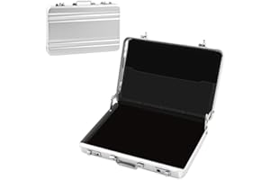 HPBAGGY Valigetta per Soldi, Regali di Denaro per Compleanno, Scatola per Biglietti da Visita, Portafoglio Carte Credito in Alluminio, Buono di Viaggio (Argento)