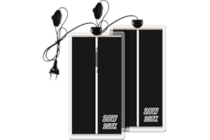 TIHOOK Terrarium Heizmatte, 2 STK, 28W, Reptile Wärmekissen mit Temperaturregelung, Wärmematte für Reptilien Schildkröte, Schlangen, Eidechse, Gecko, Spinne, Schildkröte, 5W/7W/14W/20W/28W