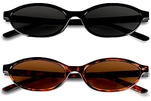 BUTBU Gafas de Sol Retro, Retro Gafas de Sol Ovaladas para Mujer y Hombre, Gafa-s de Ret-ro Cat Eye Clasicas, Gafa de Protección UV400, Protección UV para Conducir Viajes