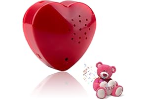SELURK Grabadora de Voz en Forma de Corazón para Peluche, Grabadora de Voz de 30 Segundos, Caja de Voz para Juguetes y Regalos Personalizados, Mini Grabadora de Voz para Peluche, Regalo DIY con Mensajes
