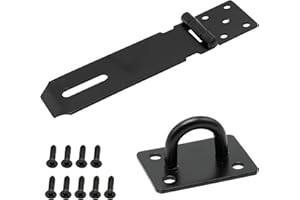 SZCXDKJ Door Padlock Hasp, 5 Inch Stainless Steel Padlock Hasp and Staple Shed Lock Hasp Shed Door Heavy Duty Gate LockSecurity Hasp and Staple for Door Window Cabinet Pet Cage Crate