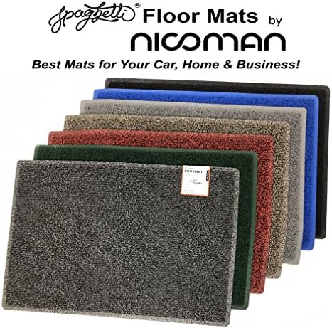 Nicoman Spaghetti Floor Mat Looper Noodle Matt Patio Door Garden Conservatory Doormats(75x43.5cm,Blue)