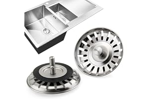 JSTHHTT Spülbecken Siebkörbchen, 2 Pack, Ø 80 mm, Küche Stöpsel Sieb, Sieb für Spülbecken, Anti-Clogging,Küche Spüle Sieb Stecker,und verhindern Gerüche, Abflusssieb Küchenspüle