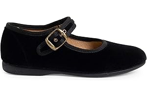 Pisamonas Chaussures Babies Fille en Velours Fermeture À Boucle