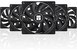 Thermalright TL-C12C X5 CPU Fan,Black Cooling, PC with 1550RPM Speed, 120mm Computer Case Cooler Fan,PWM Control for Case and Liquid Cooler & CPU Cooling