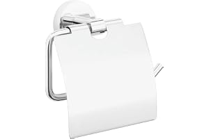 tesa EXXCELLENT toalettpappershållare med lock - 138 mm x 140 mm x 52 mm