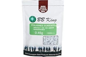Honbeanify BB-King Sniper Precision Bio Softairkugeln BBS 0.45g 1.000er Beutel weiß