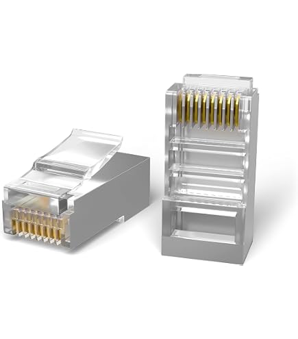 Plug Modulari RJ45 Cat5E con Slitta per Cavo Flessibile STP