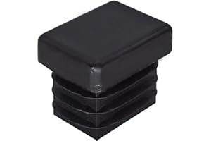 SKIR'CO Tappi rettangolari in plastica, 15 x 20 mm, opachi, inserti per tubi rettangolari, tappi per pali di recinzione, colore nero RAL 9005, 20 pezzi