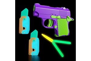 4 pièces Canzoon Fidget, Fidget Toys, Impression 3D Veilleuse Jouet Couteau, Fidget Toy Pistolet, Sensory Toys Stress Relief Toy, Stress Relief Toy, pour Adolescents Adultes Enfants