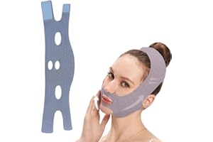 RAMGLYO Doppio Mento Maschera Viso, Fascia per il lifting del Viso, Maschere Riutilizzabili a V, Fascia Doppio Mento Donna