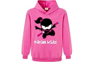Forlcool Ninja Kidz Merch Girls and Boys Printed Sweatshirt Hoodie Kids Casual Jumper Top