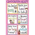 Kids Sticker Poster For Wall Decoration|Class Room Rules Wall Poster|Educational Poster For Pre School, Kindergarten, Classroom|Wall Poster|Kids Room Poster|Self Adhesive Wall Paper Poster