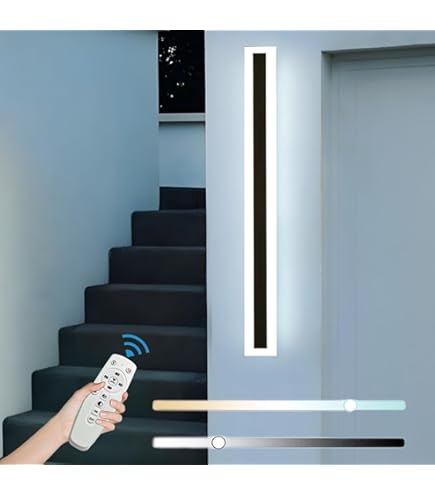 Aplique De Pared LED Regulable De 60 Cm Con Control Remoto, Lámpara De