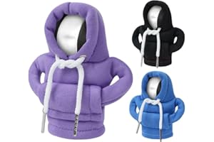 Adiwo Gear Stick Hoodie, 3pcs Car Gear Shift Knob Cover, Creative Gearstick Lever Hoodie, Universal Gear Shifter Knobs Sweatshirt for Gearshift, 4.7 Inch Car Gear Handle Cover Car Interior Hoodie A
