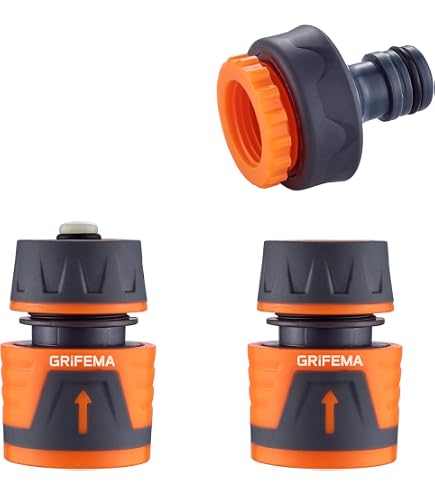 Amig - Adattatore rubinetto - Adattatore con tubo flessibile - Resistente alla corrosione e facile collegamento - 1 - Ottone - Opaco