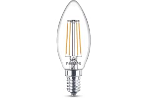 Classic LED lampa E14, 6-pack | Varmvitt ljus, 2700 K, klart glas med filament-design., 15 000 h, ej dimbar