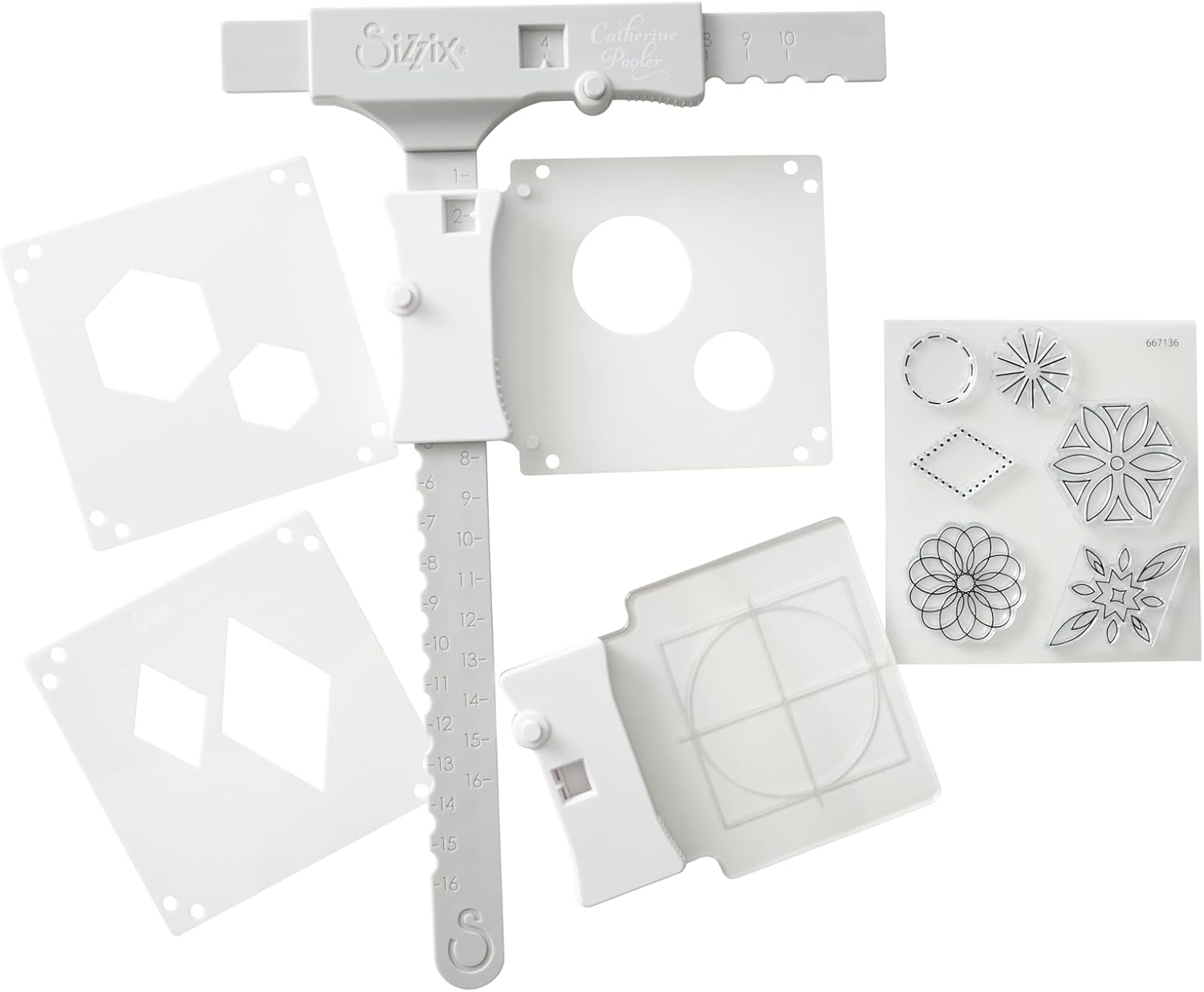 Sizzix Print and Pattern Starter Kit, Stencil & Stamp Tool Accessory